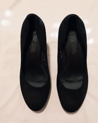 Zapatos tacón plataforma negros talla 38