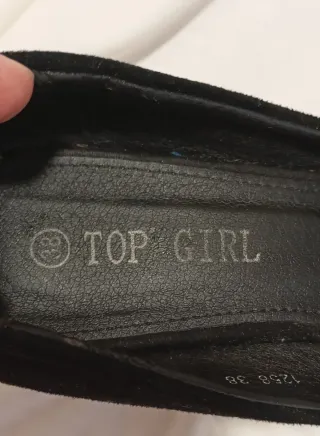 Zapatos tacón plataforma negros talla 38