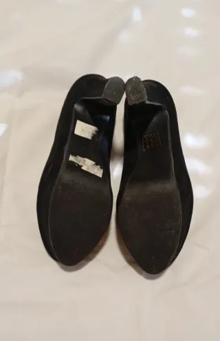 Zapatos tacón plataforma negros talla 38