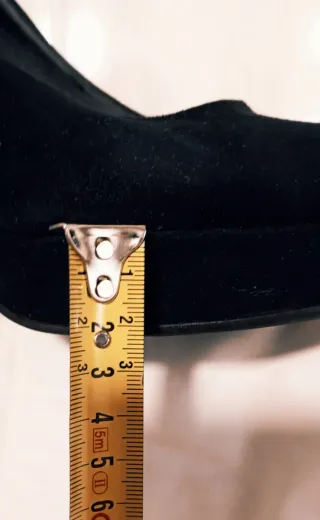 Zapatos tacón plataforma negros talla 38