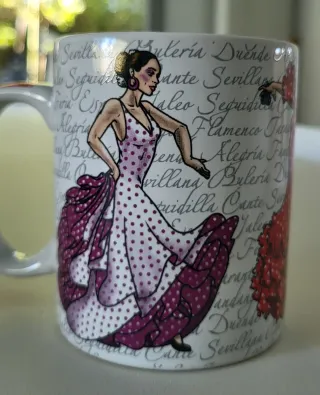 Taza Flamenco Bailarina Diseño Español