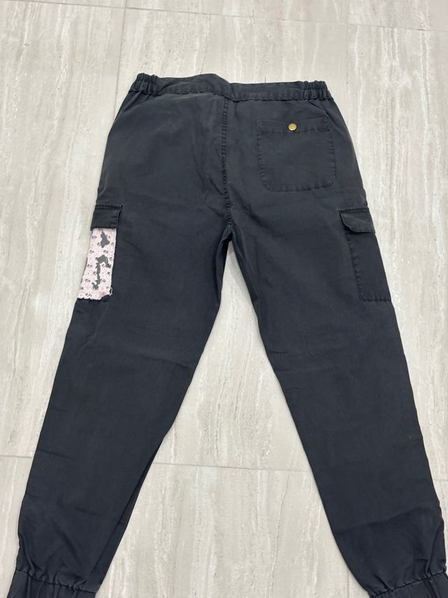 Pantalones cargo negros hombre
