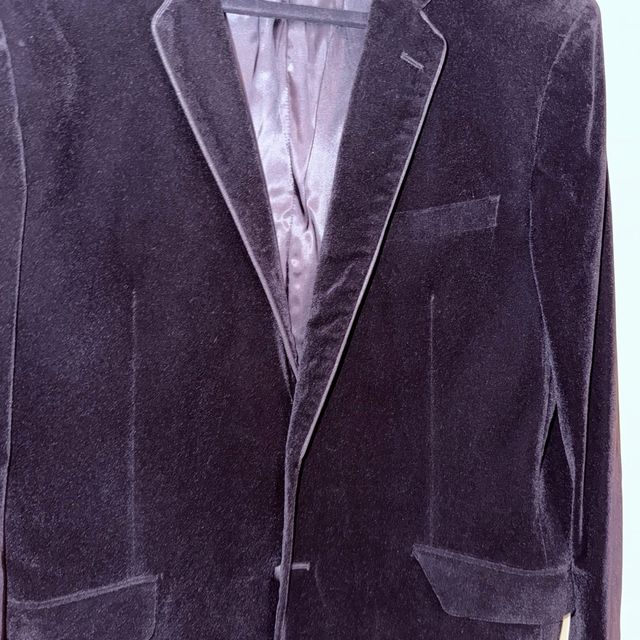 Americana Terciopelo Negra Hombre