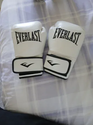 Guantes Boxeo Everlast Blancos Casi Nuevos