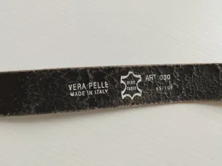 Cintura donna pelle nera con fibbia strass