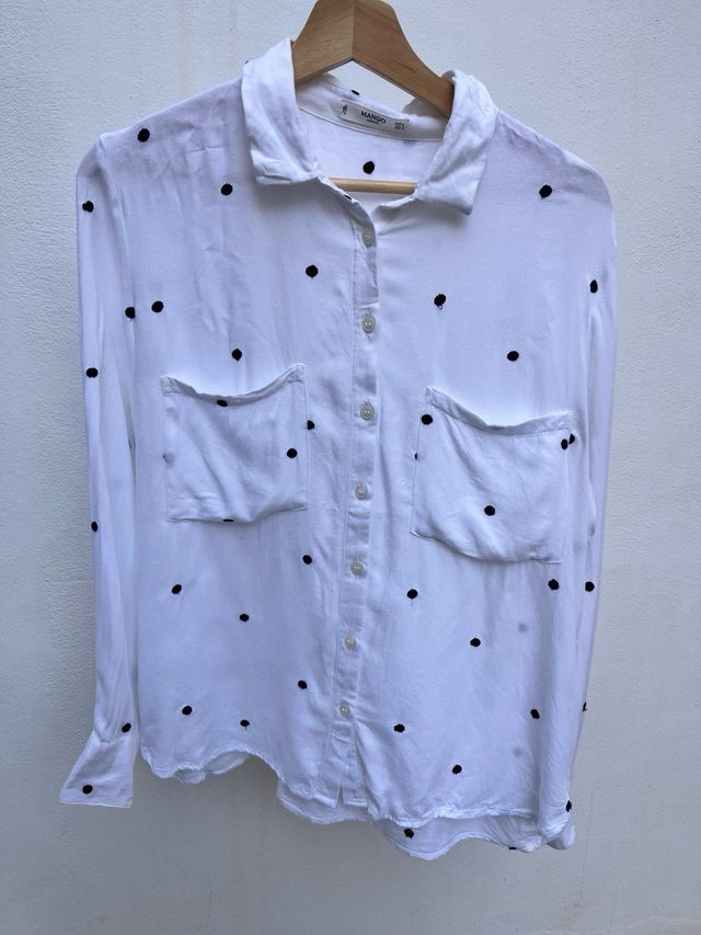 Camisa Mango Lunares Talla L