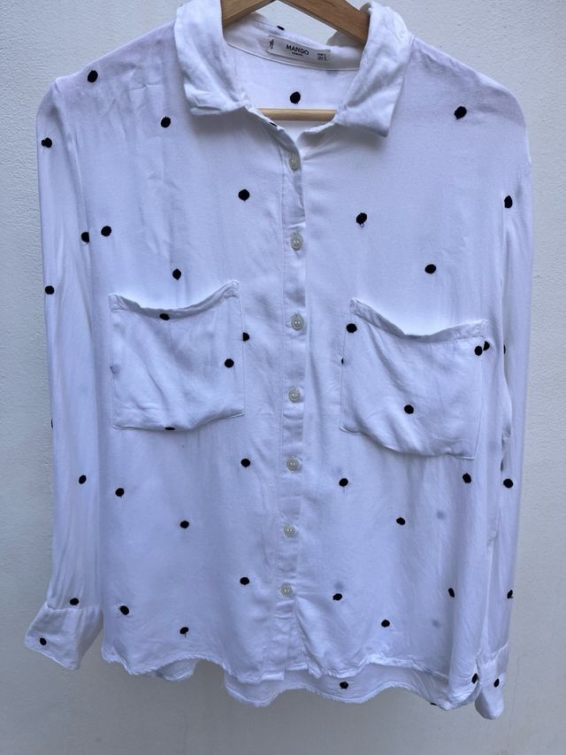 Camisa Mango Lunares Talla L