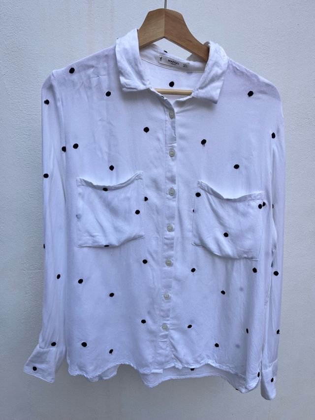 Camisa Mango Lunares Talla L