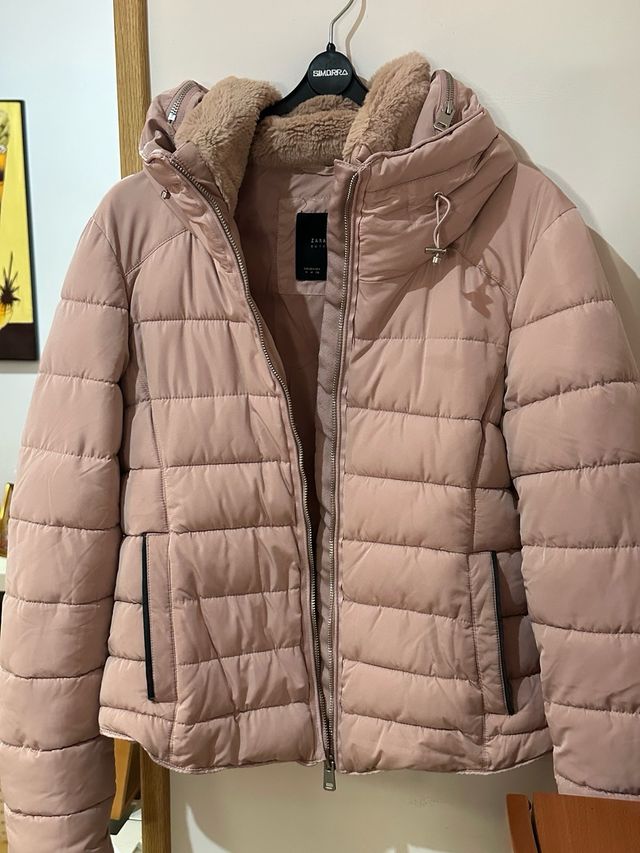 Abrigo rosa Zara Talla S-M