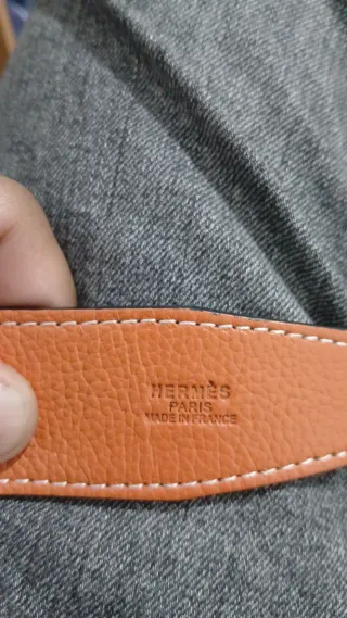 Cinturón Hermès Paris Made in France Naranja