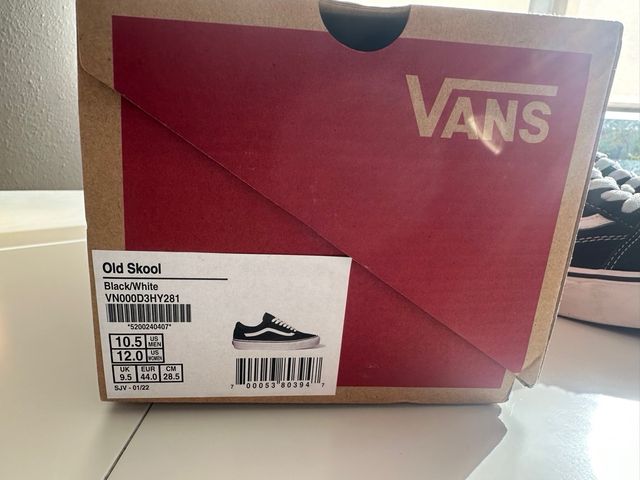 Zapatillas Vans Old Skool Negras Talla 44.
