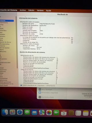 MacBook Air 13 2020 Plata