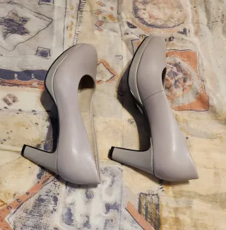 BATA Zapatos Tacón Piel Talla 38 Beige