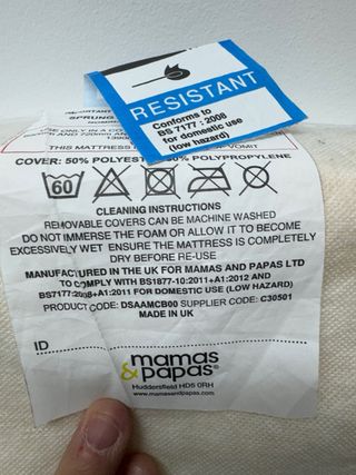 Colchón Cuna 140x70cm Mamas & Papas