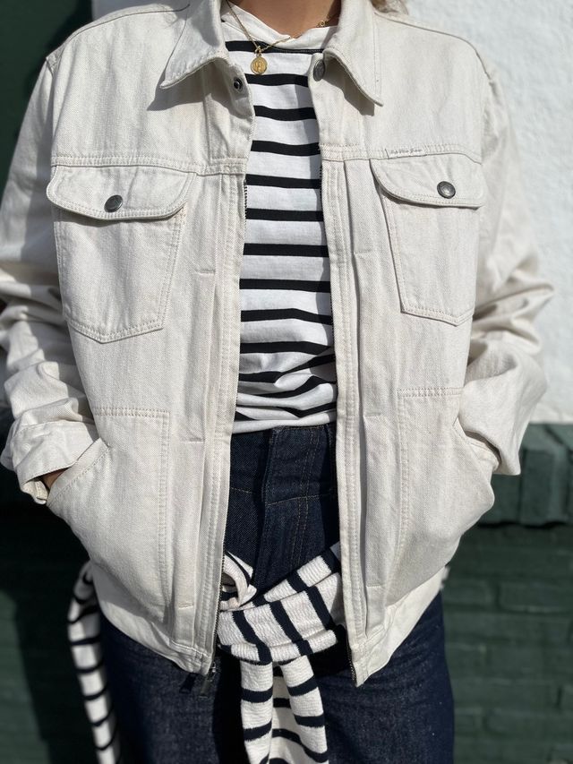 Chaqueta vaquera beige GAP