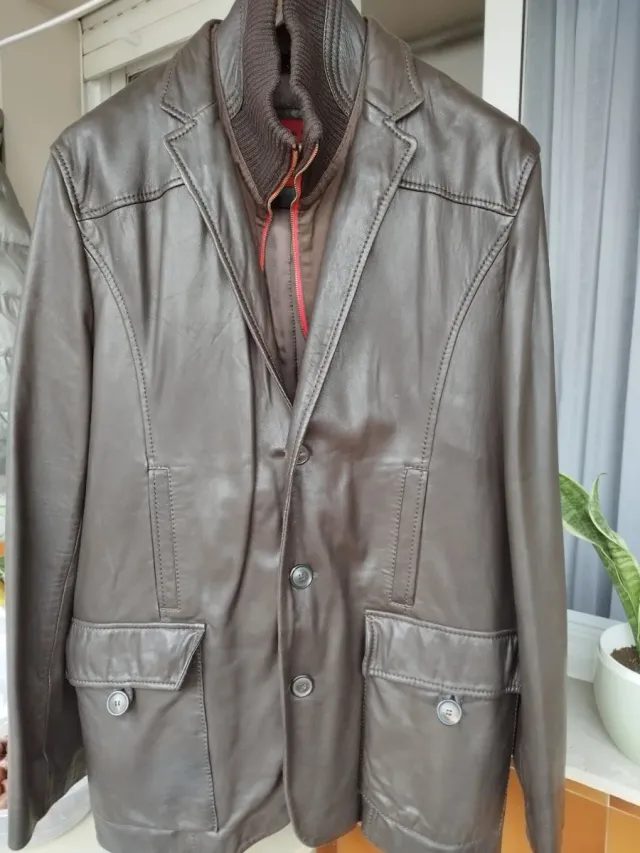 Chaqueta Piel Carolina Herrera Marrón Hombre