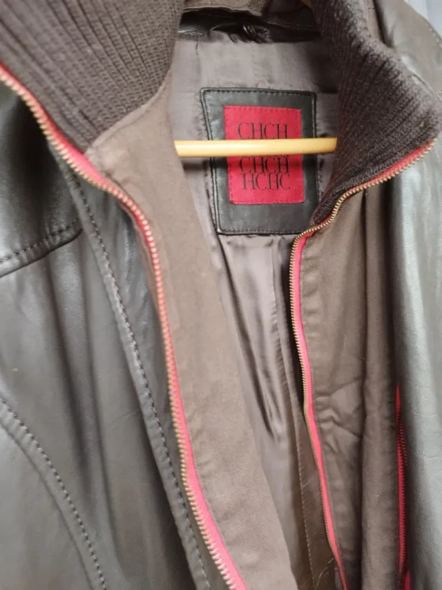 Chaqueta Piel Carolina Herrera Marrón Hombre