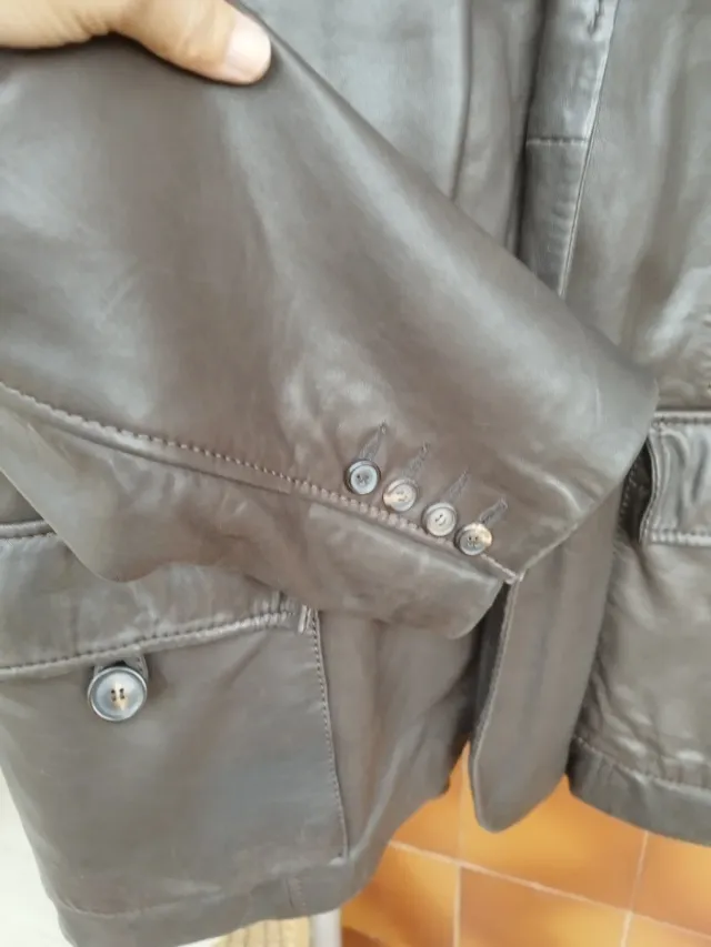 Chaqueta Piel Carolina Herrera Marrón Hombre