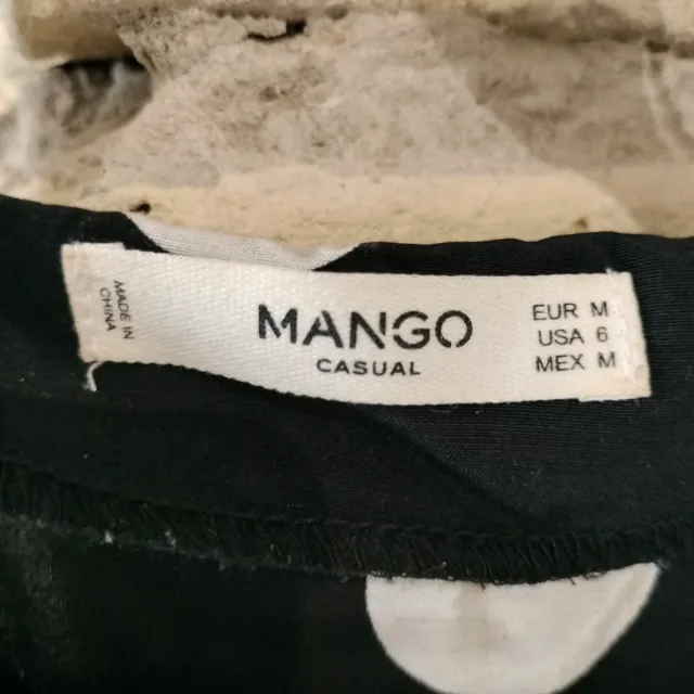 Vestido Mango lunares negro y blanco