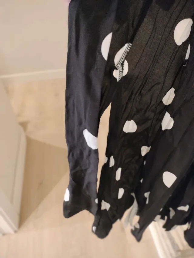 Vestido Mango lunares negro y blanco