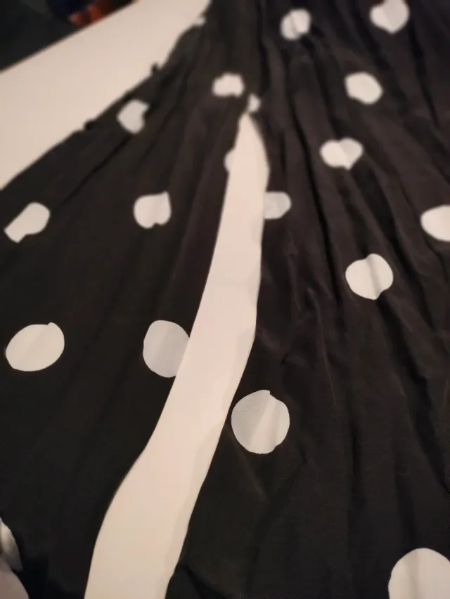 Vestido Mango lunares negro y blanco