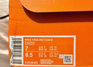 Nike Free Metcon 6 Naranja/Blanco
