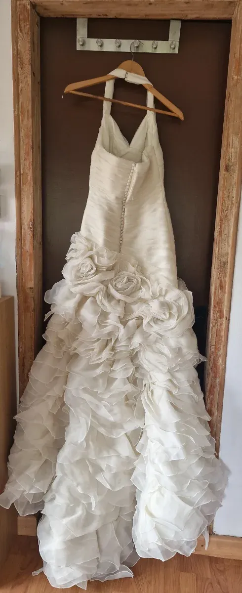 Vestido de Novia Blanco con Flores