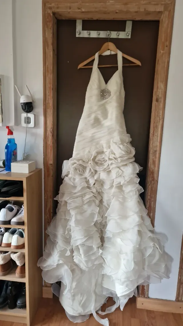 Vestido de Novia Blanco con Flores