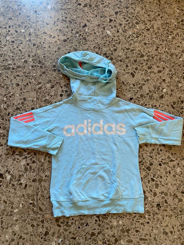 Sudadera Adidas azul y rosa