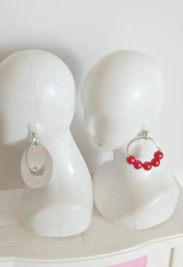 Lote 8 pares pendientes varios