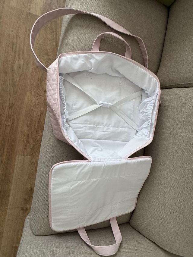 Maleta Pasito a Pasito rosa acolchada