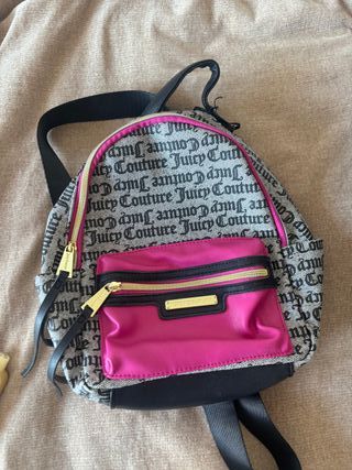 Mini Mochila Juicy Couture Rosa y Gris