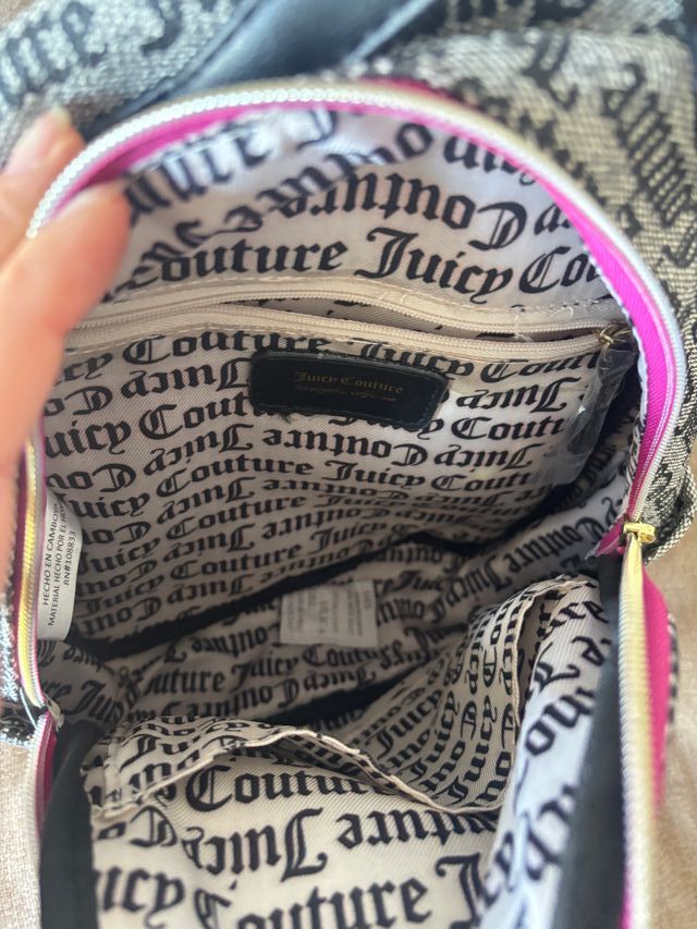 Mini Mochila Juicy Couture Rosa y Gris