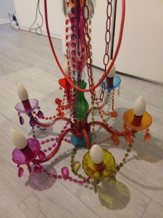 Lámpara de techo multicolor