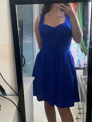 Vestido azul corto