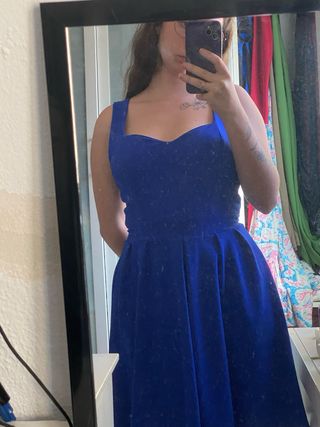 Vestido azul corto