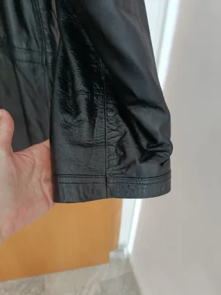 Chaqueta Piel Vintage Hombre Negra cuero