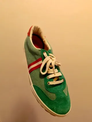 Zapatillas El Ganso Verde y Rojo