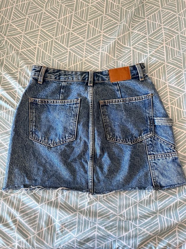 Falda vaquera Bershka azul