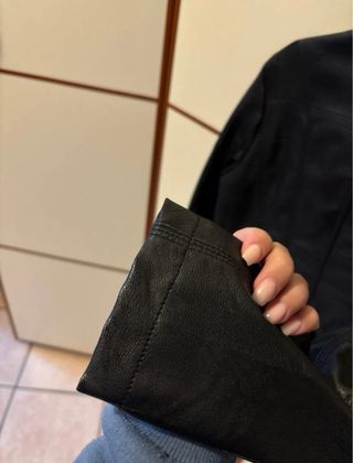Giacca in pelle Artigli nera taglia 42