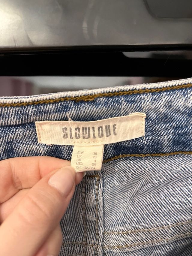 Vaqueros acampanados azules