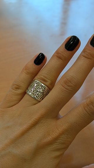 Anillo Tous Troquelado Plata