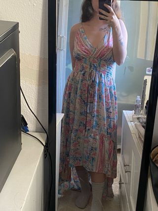 Vestido largo estampado