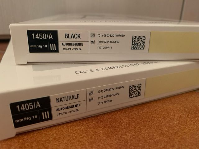 2 Calze autoreggenti compressioni graduate 140 den