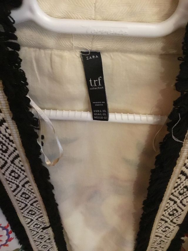 Chaqueta bordada multicolor talla única