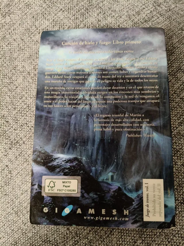 Juego de Tronos canción de hielo y fuego 1