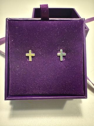 Pendientes Cruz Aristocrazy Plata 925 Nuevos