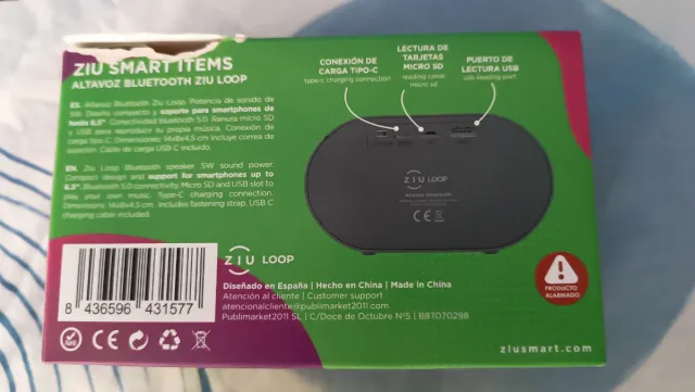 Altavoz Portátil Ziu Negro