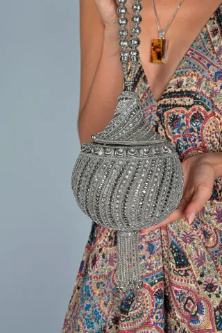 Bolso joya fiesta plata
