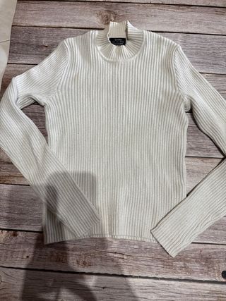 Jersey de punto blanco talla M Bershka